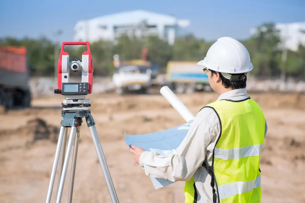 Construction site land survey in gurgaon